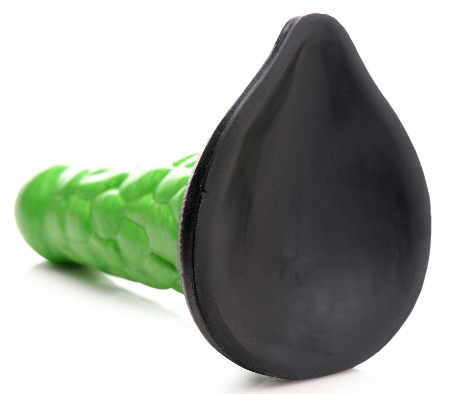 Radioactive Reptile Thick Scaly Silicone Dildo - Green CC-AG872-GRN
