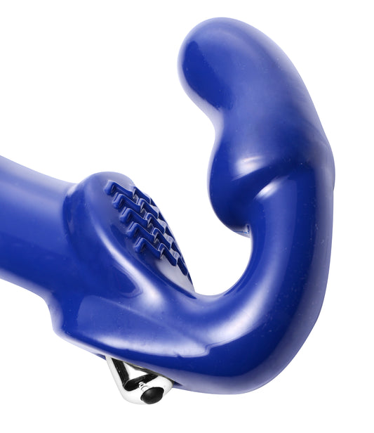 Revolver II Vibrating Strapless Strap on Dildo - Blue SU-AE170