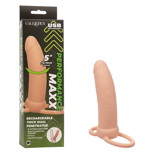 Performance Maxx Rechargeable Thick Dual  Penetrator - Ivory SE1634003