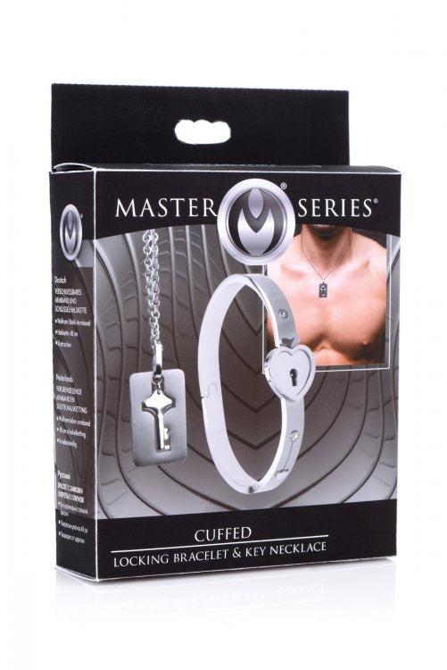 Cuffed Locking Bracelet and Key Necklace MS-AF916