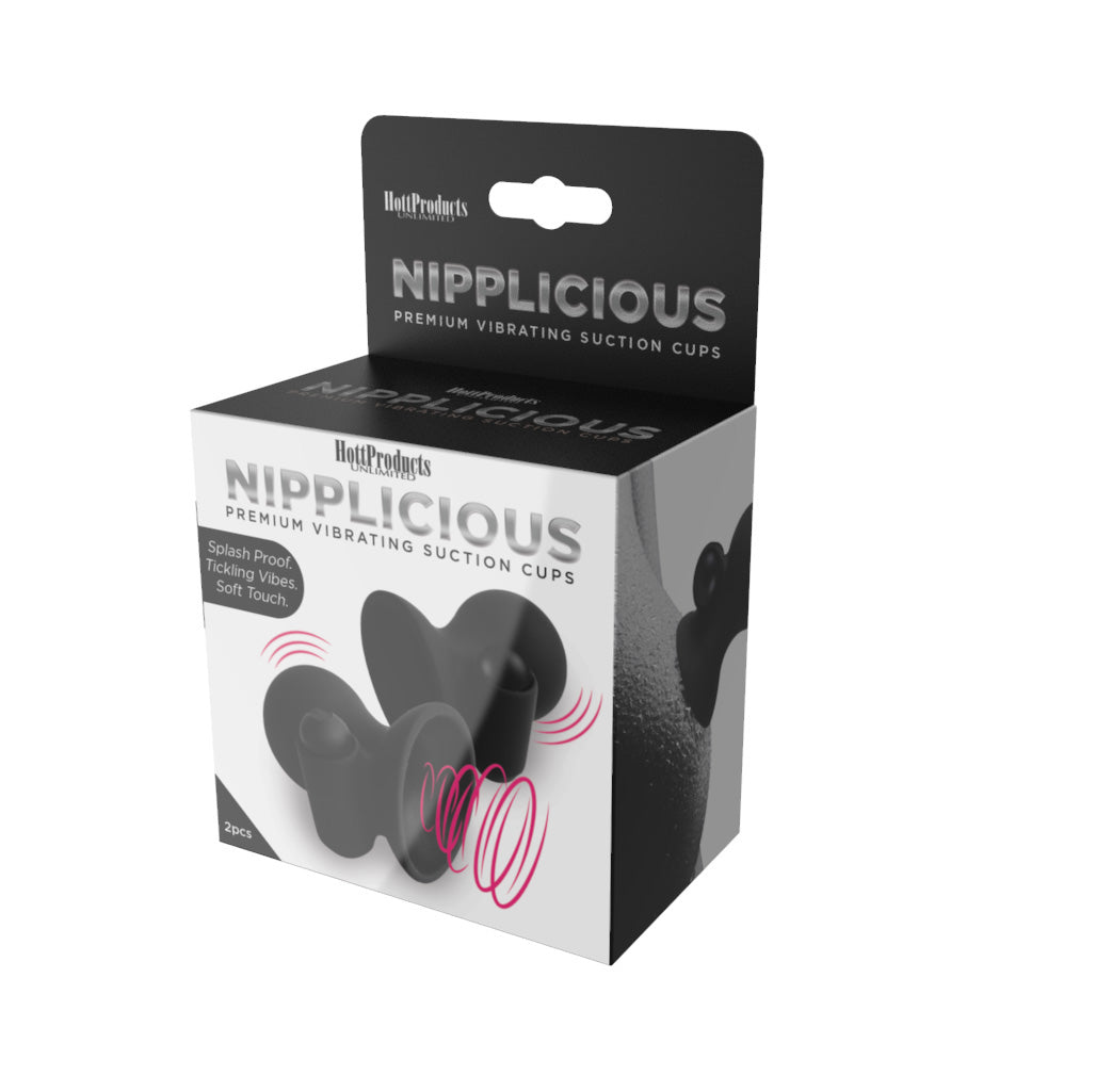 Nipplicious - Vibrating Nipple Suction Cups - Black HTP3331