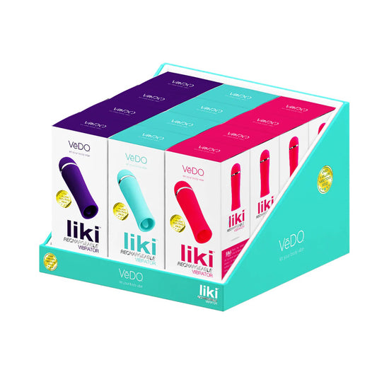 Liki Rechargeable Flicker Vibe - 12 Piece Assorted Display VI-F1100