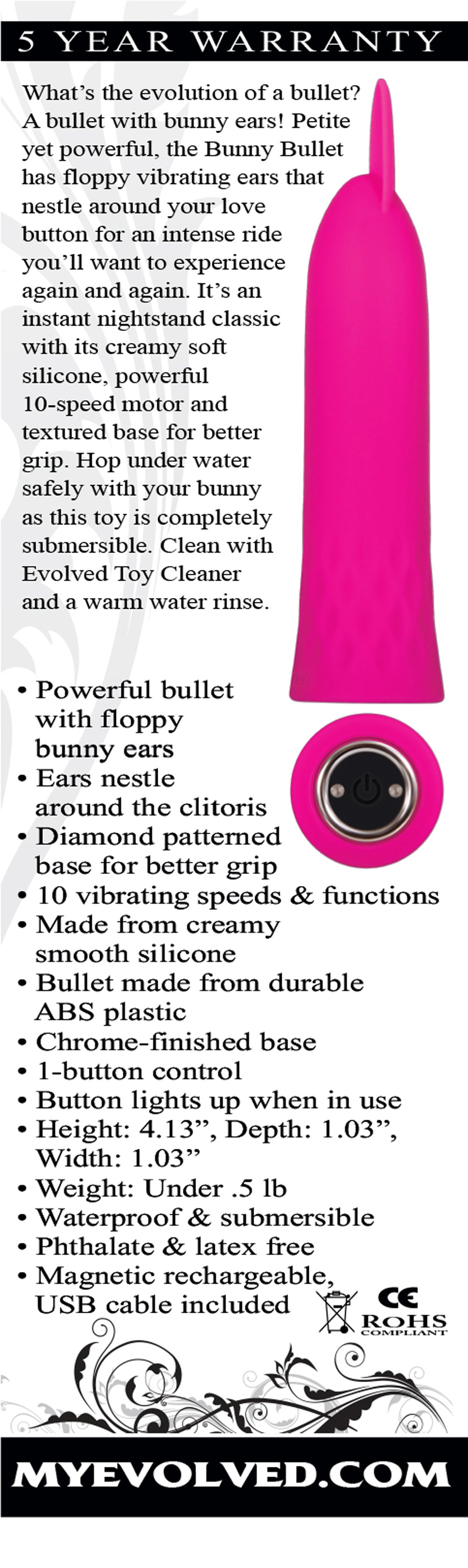 Bunny Bullet Rechargeable - Pink EN-RS-8041-2