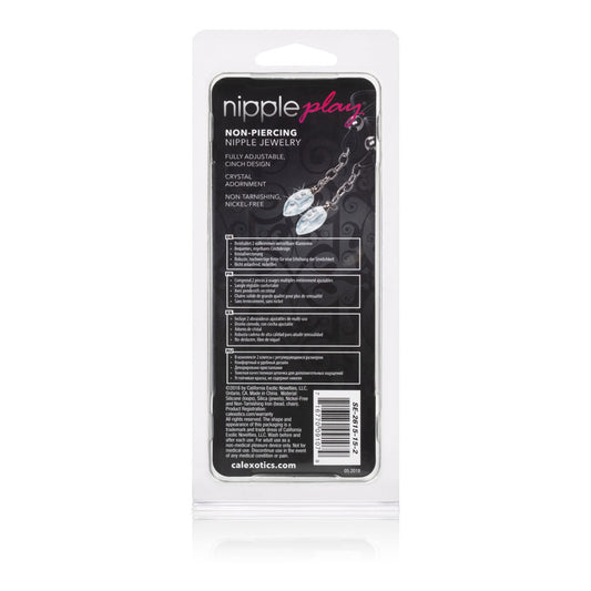 Nipple Play Non-Piercing Nipple Jewelry Crystal  Teardrop SE2615152