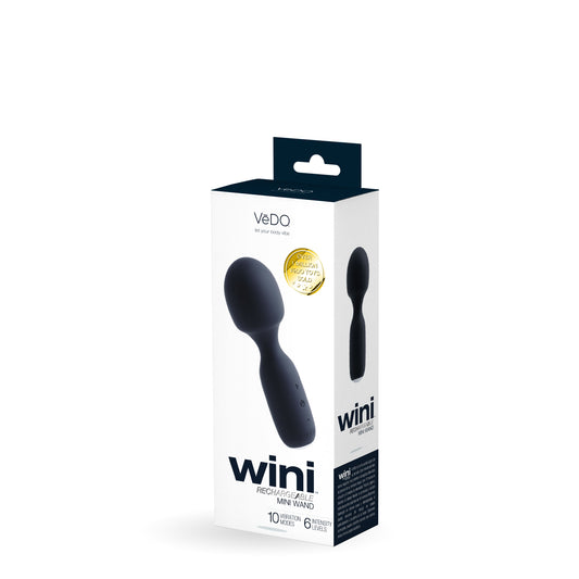 Wini Rechargeable Mini Wand - Black VI-W0208