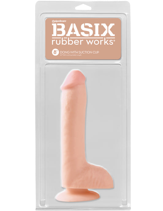 Basix Rubber Works 8 Inch Dong With Suction Cup - Flesh PD4229-21
