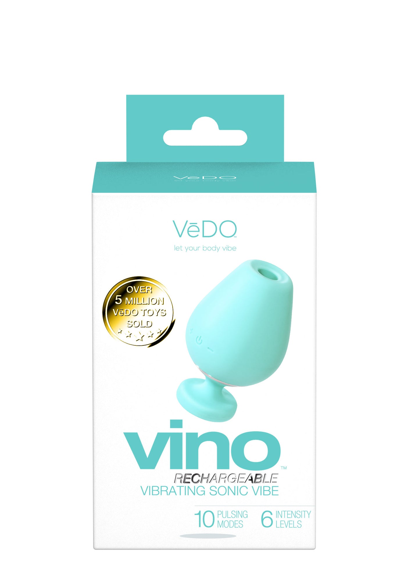 Vino Rechargeable Vibrating Sonic Vibe - Turquoise VI-F1701