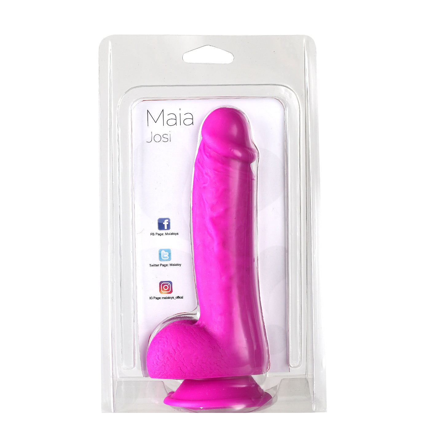 Josi Silicone Realistic Suction Cup Dong - Dark  Purple MTJM-18302