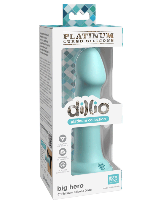 Dillio Platinum - Big Hero 6 Inch Dildo - Teal PD5385-14