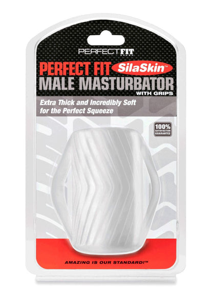 Perfect Fit Male Masturbator With Grips - Clear PF-ST02