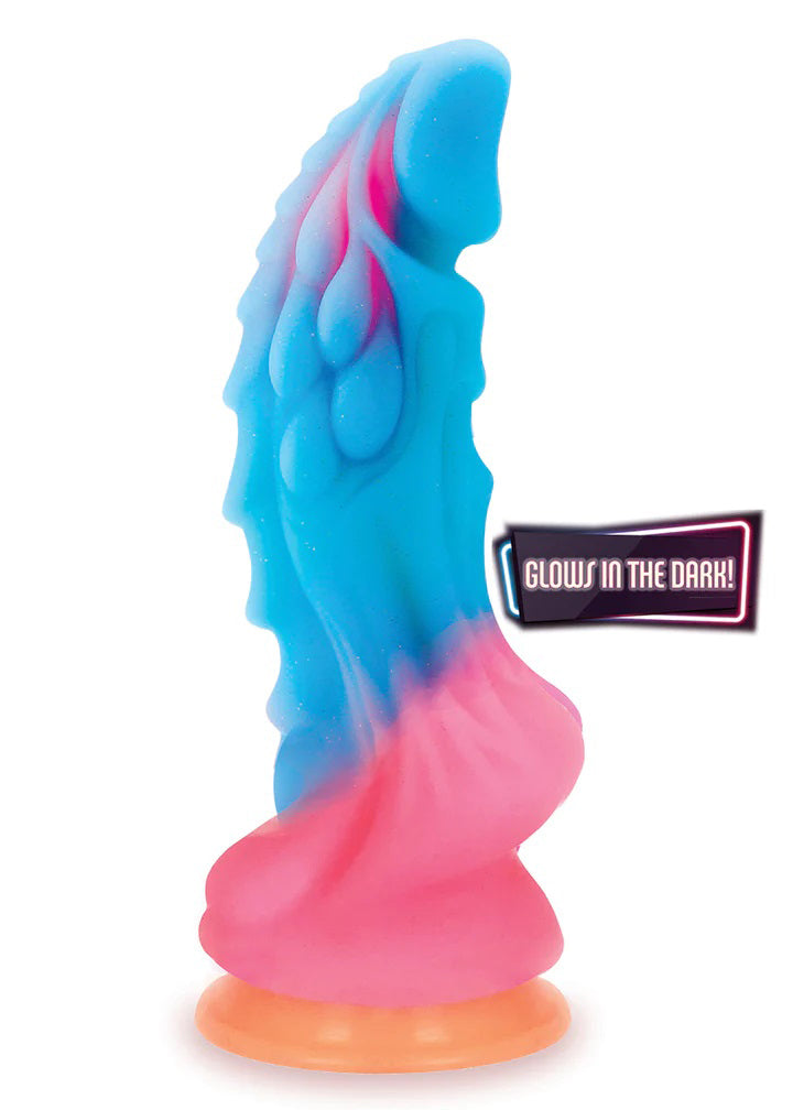 Alien Nation Dragon Silicone Glow in the Dark Creature Dildo - Multicolor IC1353