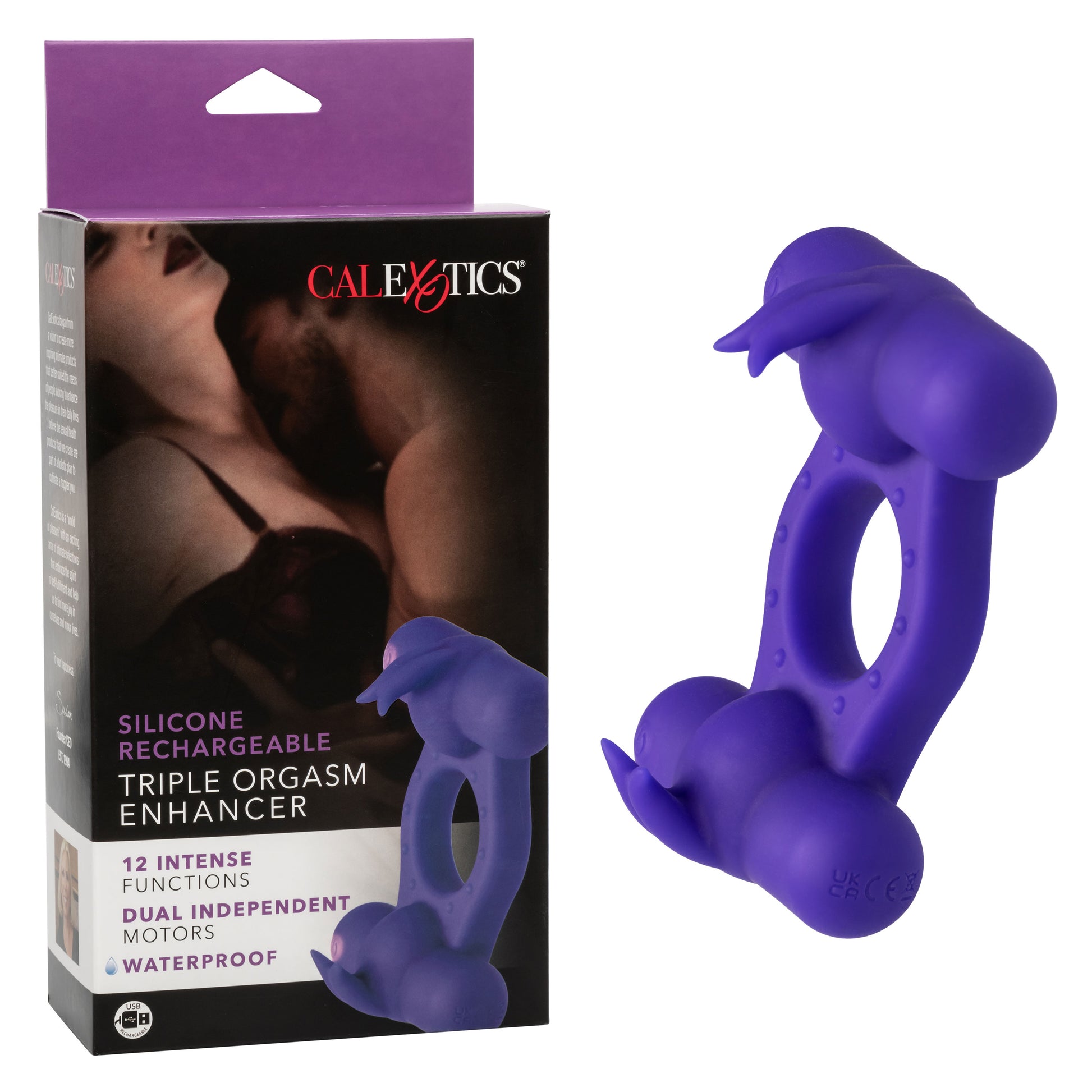 Silicone Rechargeable Triple Orgasm Enhancer -  Purple SE1843503