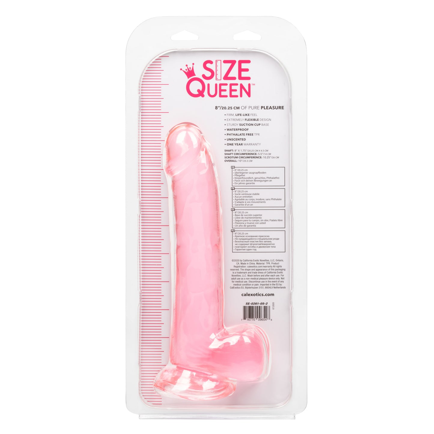 Size Queen 8 Inch - Pink SE0261052