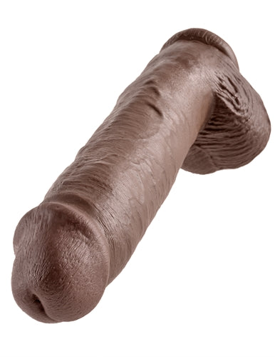 King Cock 11 Inch Cock With Balls  - Brown PD5510-29