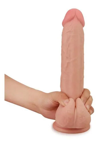 Real Skin 9" Dual Layer Dildo - Beige
