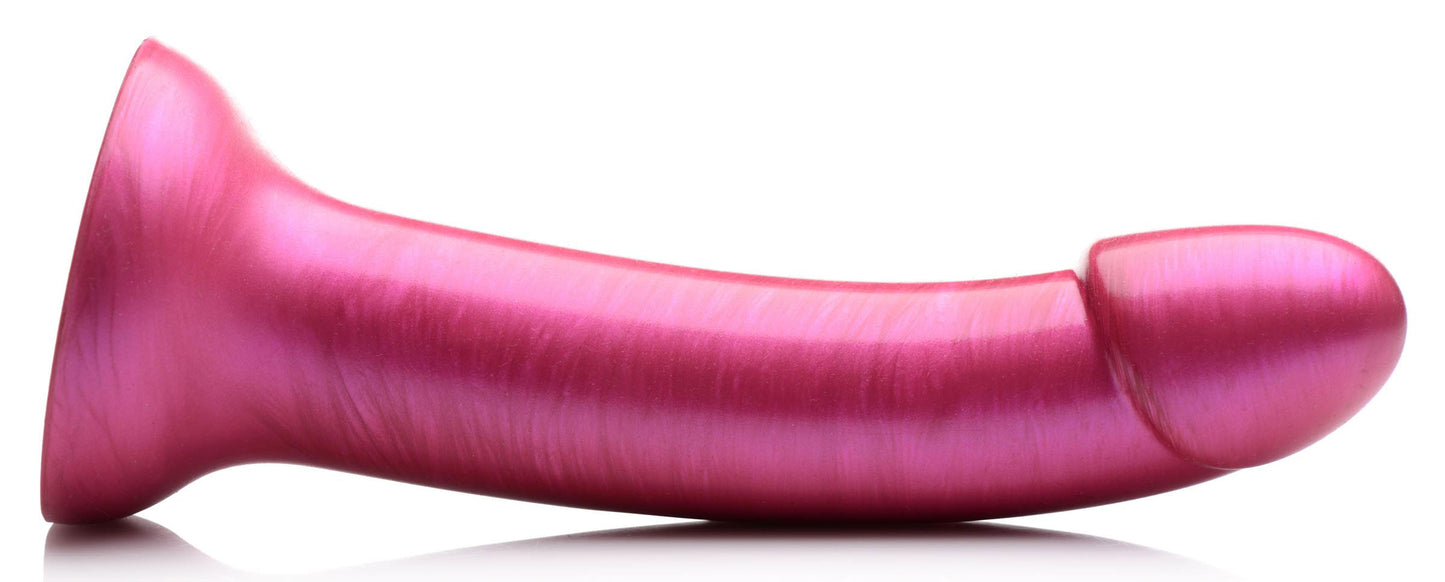 G-Tastic 7 Inch Metallic Silicone Dildo - Pink SU-AG862-PNK