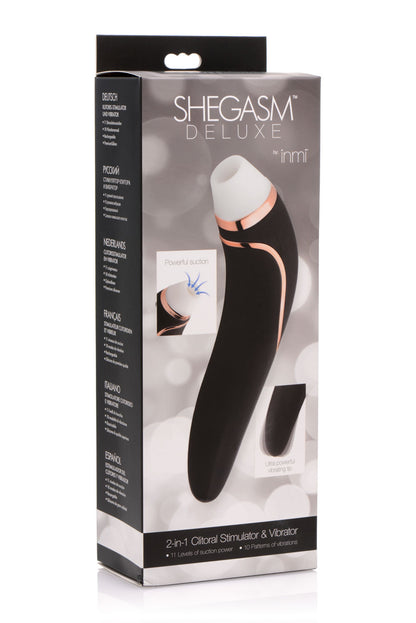 Shegasm Deluxe Clitoral Stimulator and Vibe - Black INM-AF598