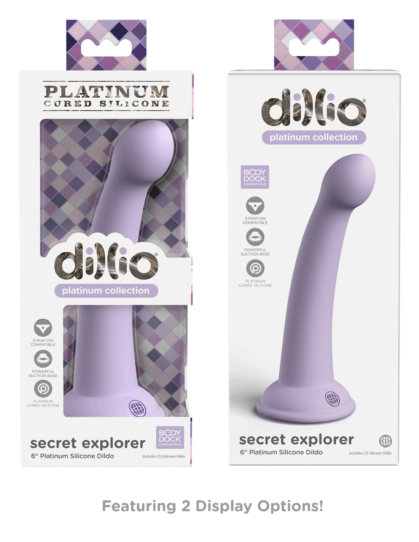 Dillio Platinum - Secret Explorer 6 Inch Dildo -  Purple PD5384-12