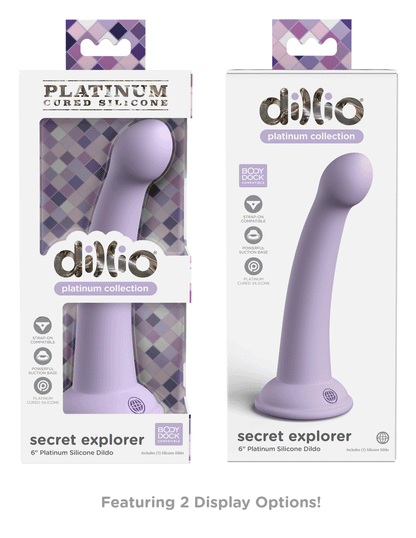 Dillio Platinum - Secret Explorer 6 Inch Dildo -  Purple PD5384-12