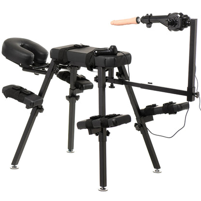 Obedience Bench With Sex Machine - Black MS-AH298