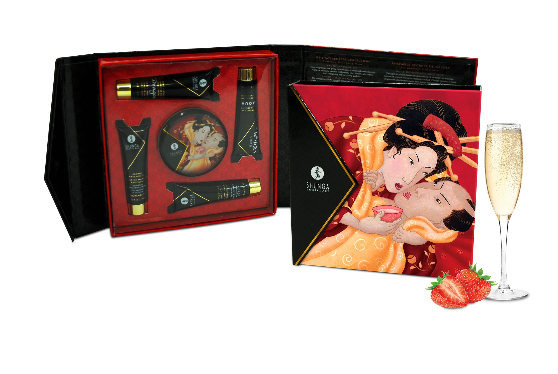 Geisha's Secrets Gift Set - Sparkling Strawberry  Wine SHU8208