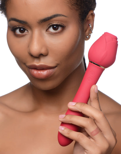 Bloomgasm - Sweet Heart Rose 5x Suction Rose and  10x Vibrator - Pink INM-AG827