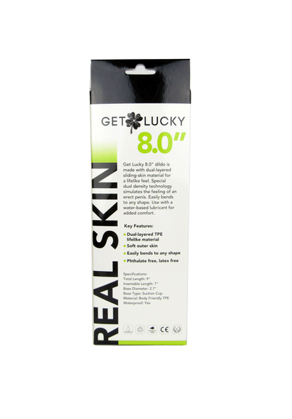 Real Skin 8" Dual Layer Dildo - Beige