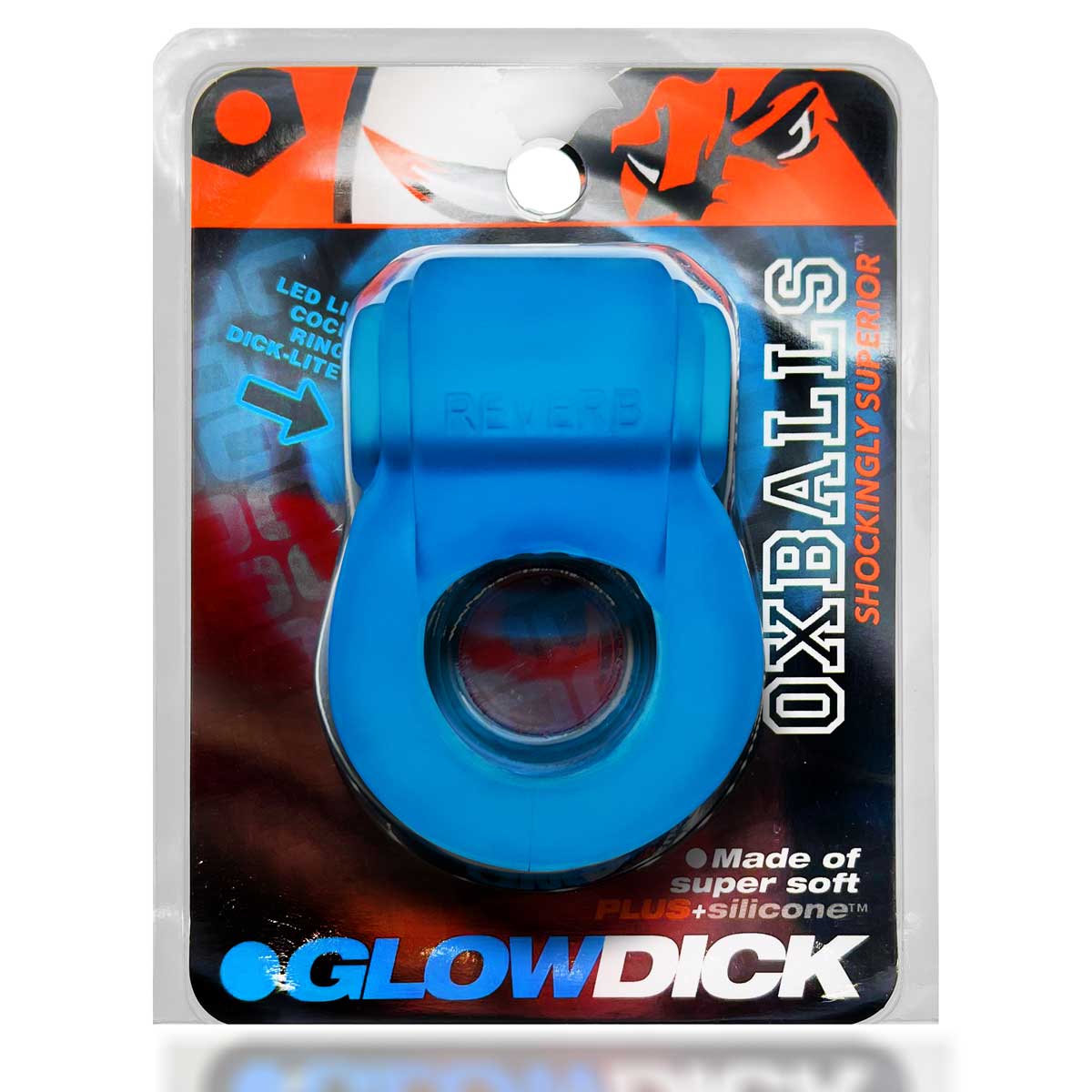 Glowdick Cockring With Led - Blue Ice OX-3095-BLUICE