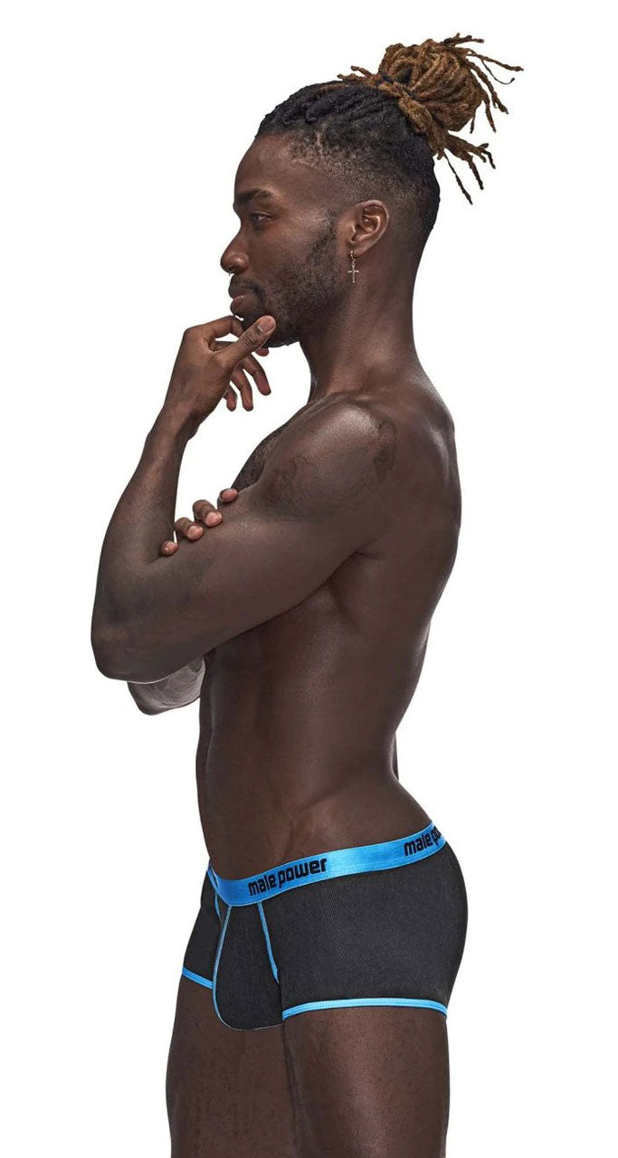 Casanova Uplift Mini Shorts - Small - Black/blue MP-143270BKSL