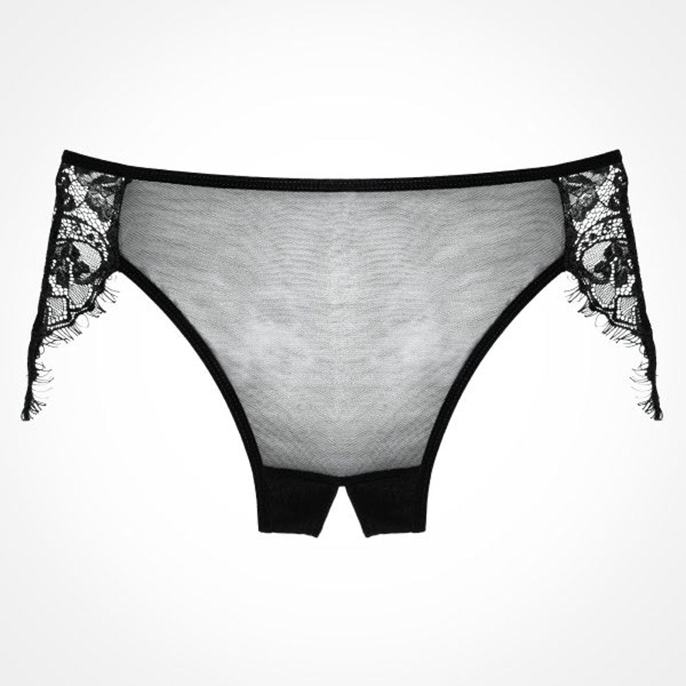 Adore Lavish & Lace Panty - One Size - Black ALR-A1007