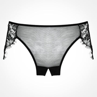 Adore Lavish & Lace Panty - One Size - Black ALR-A1007