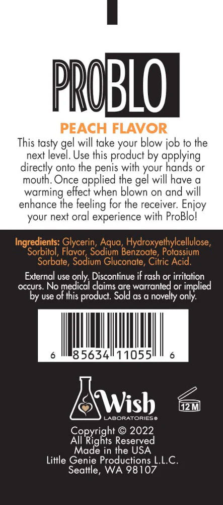 Problow - Oral Pleasure Gel - Peach