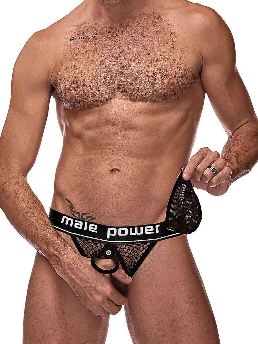 Cock Pit Net Cock Ring Jock - S/ M - Black MP-346260BKSM