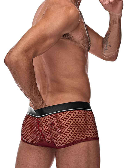 Cock Pit Net Mini Cock Ring Short - Extra Large - Burgundy MP-120260BNXL