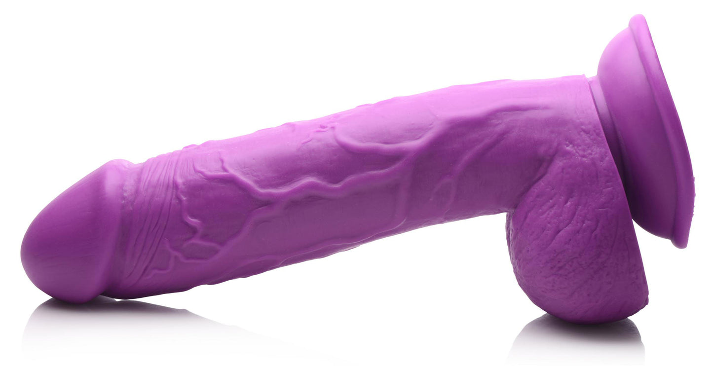 Pop Pecker 8.25 Inch Dildo With Balls - Purple POPP-AG768-PUR