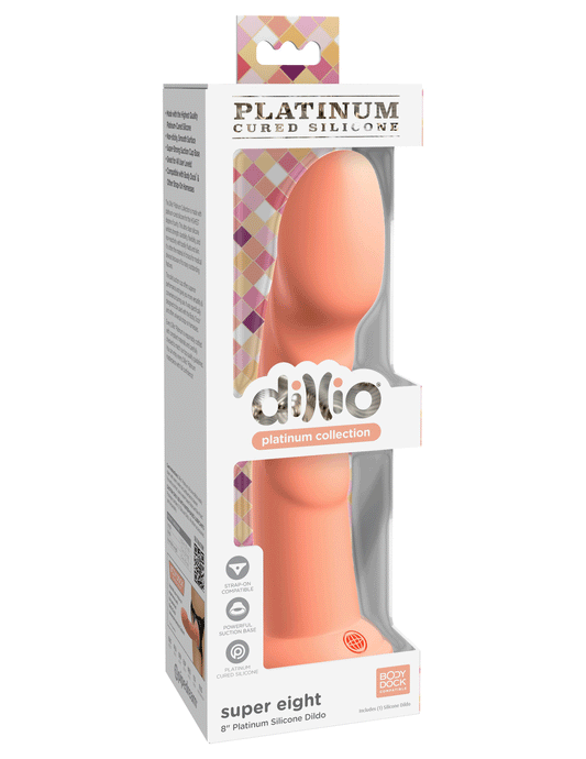 Dillio Platinum - Super Eight 8 Inch Dildo - Peach PD5388-43