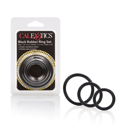 Rubber Ring 3 Piece Set - Black SE1407032