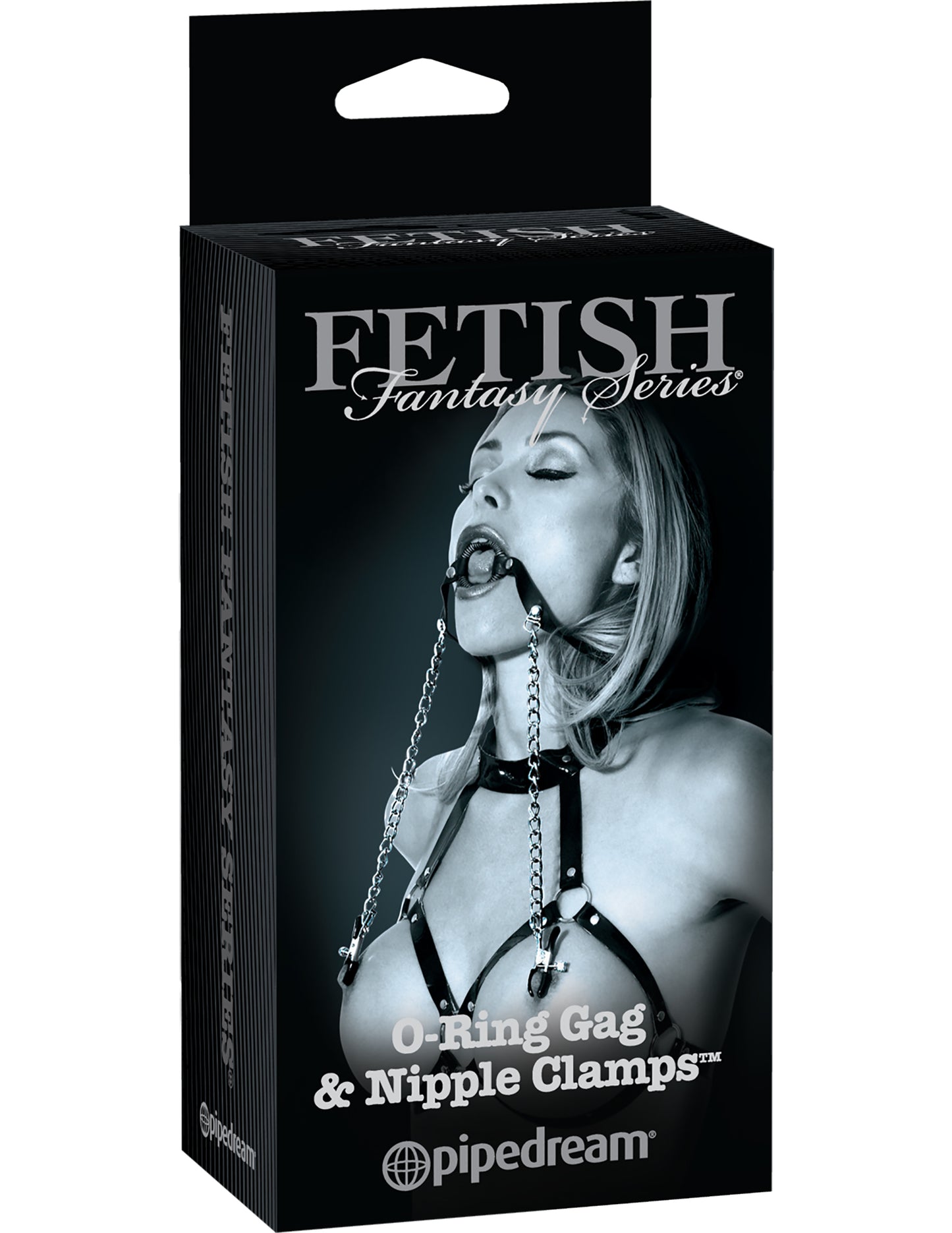 Fetish Fantasy Series Limited Edition O-Ring Gag  and Nipple Clamps - Black PD4419-23