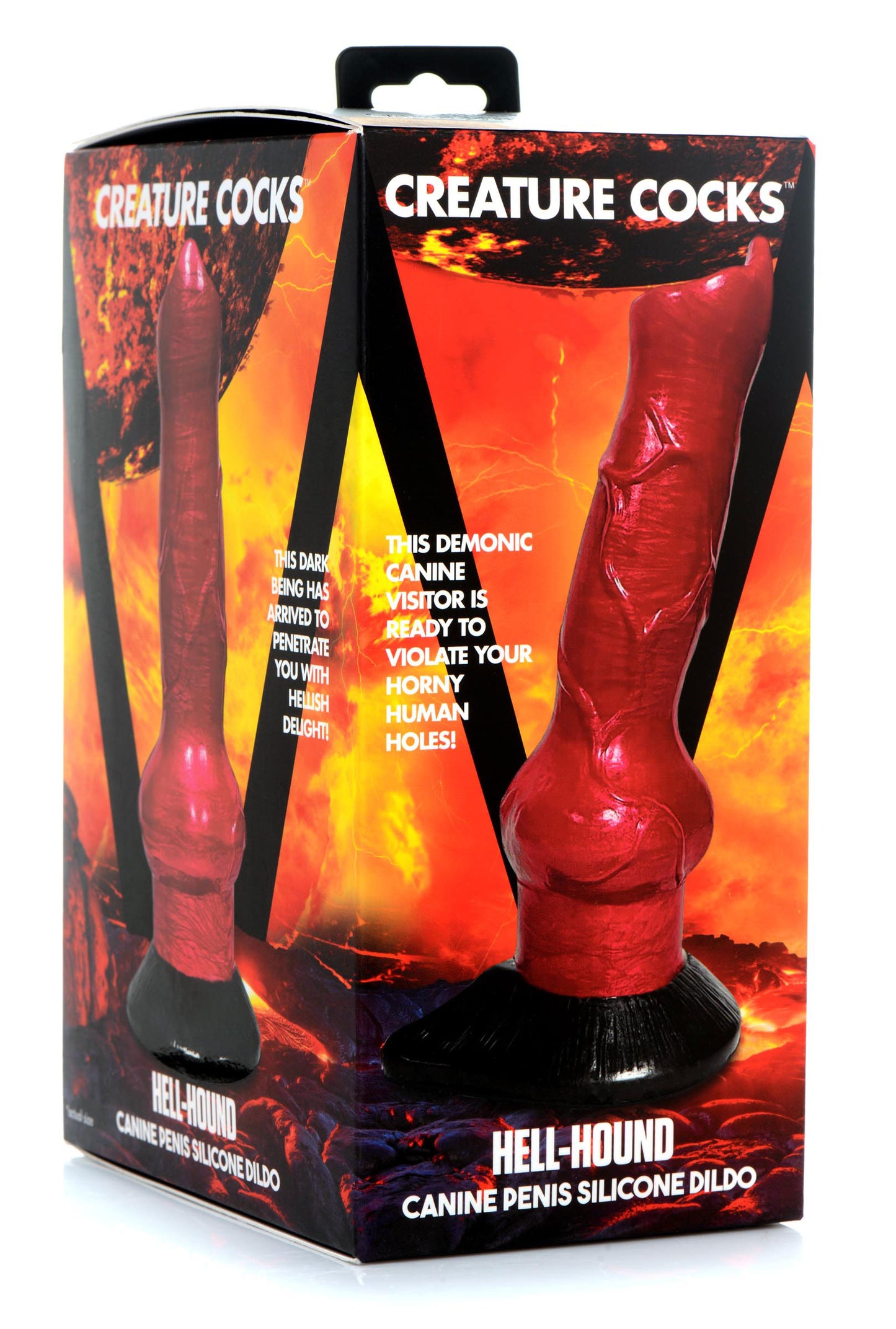 Hell-Hound - Canine Penis Silicone Dildo - Red CC-AG874-RED