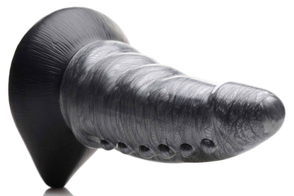 Beastly Tapered Bumpy Silicone Dildo - Silver CC-AG878-SLV