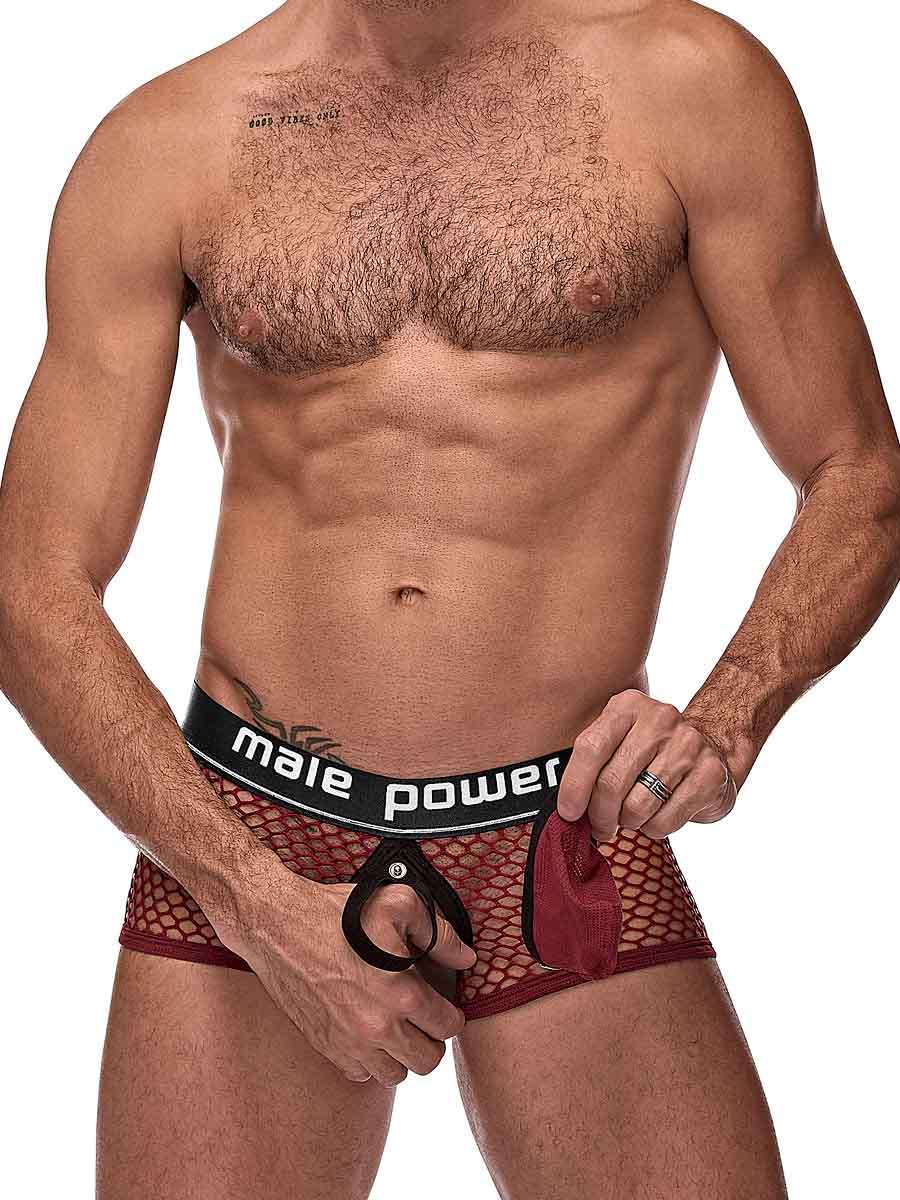 Cock Pit Net Mini Cock Ring Short - Extra Large - Burgundy MP-120260BNXL