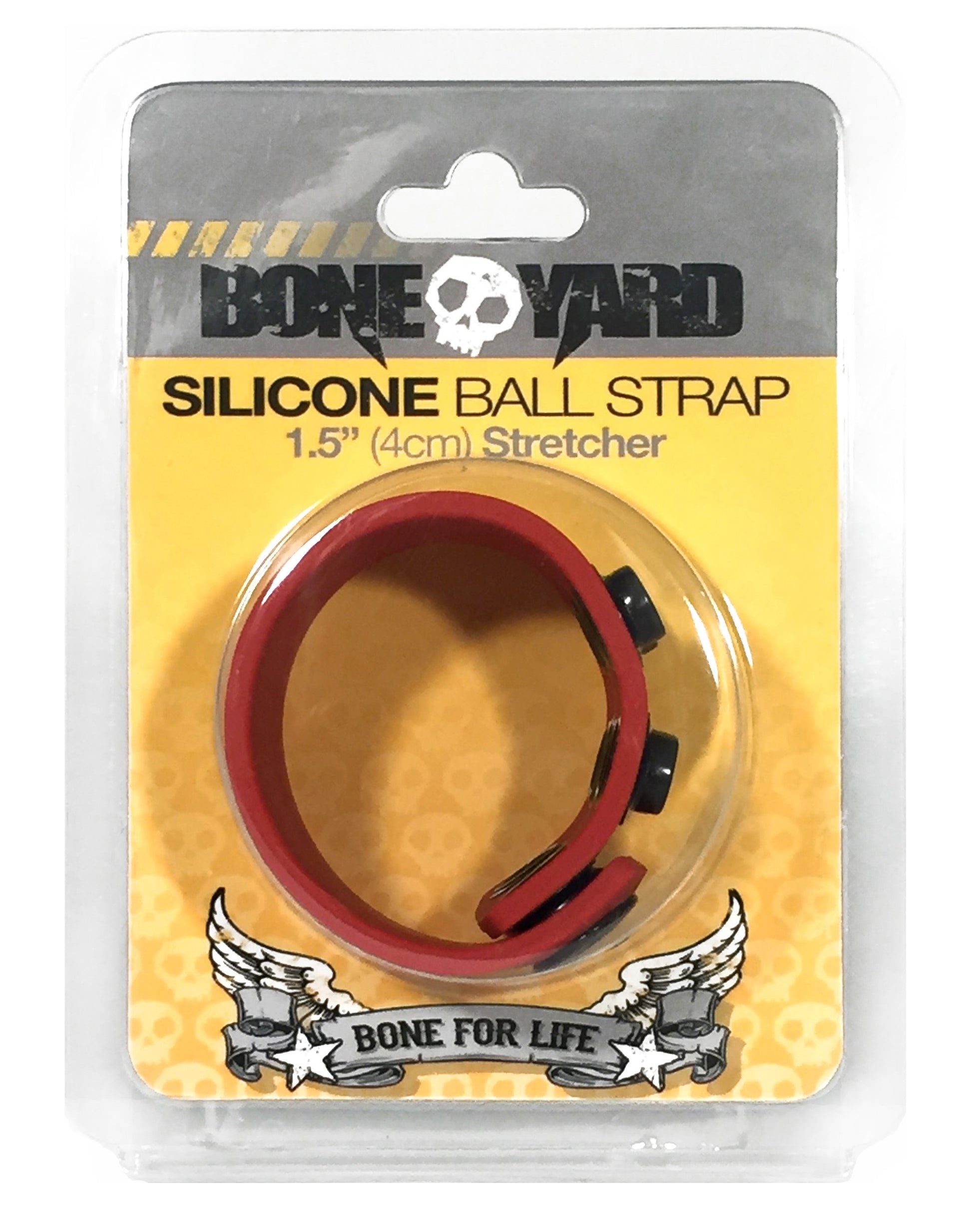 Boneyard Silicone Ball Strap 4cm Stretcher - Red BY-0312