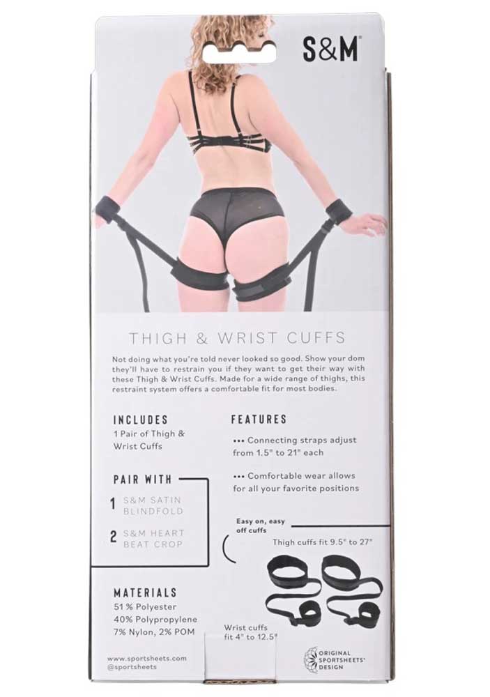 Thigh and Wrist Cuffs - Black SS92127