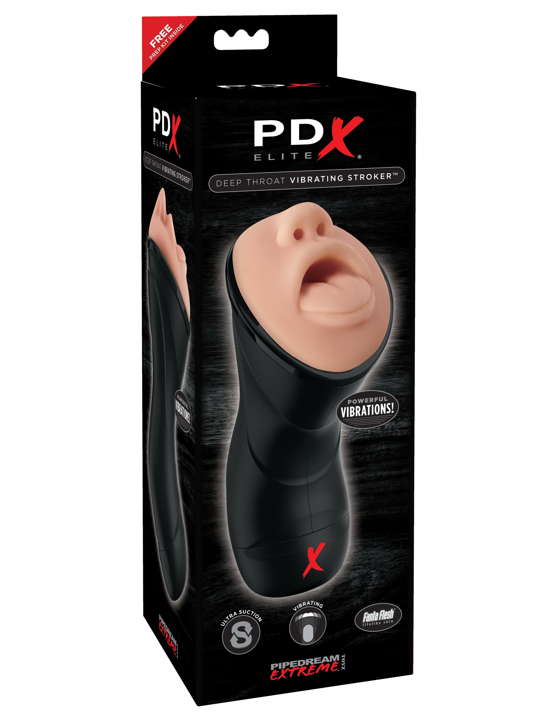 Pdx Elite Deep Throat Vibrating Stroker PDRD507