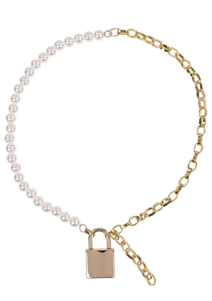 Pearl Day Collar - White/gold SS09852