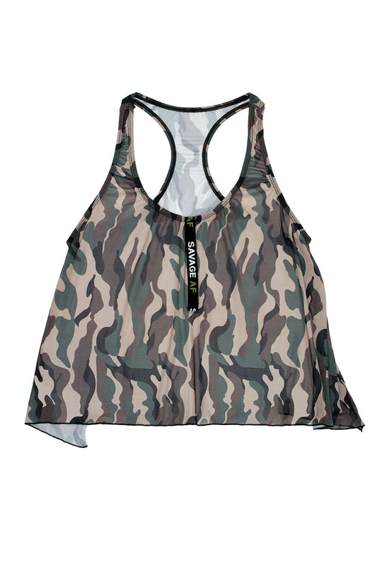 Savage Af Swing Top - Forest Camo - S/m FL-B-AF811SM