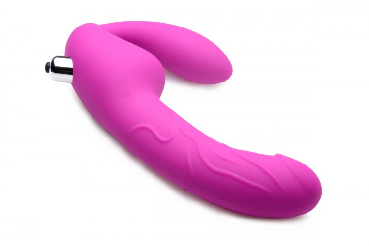 Royal Rider Vibrating Strapless Strap- on Dildo - Pink SU-AF467