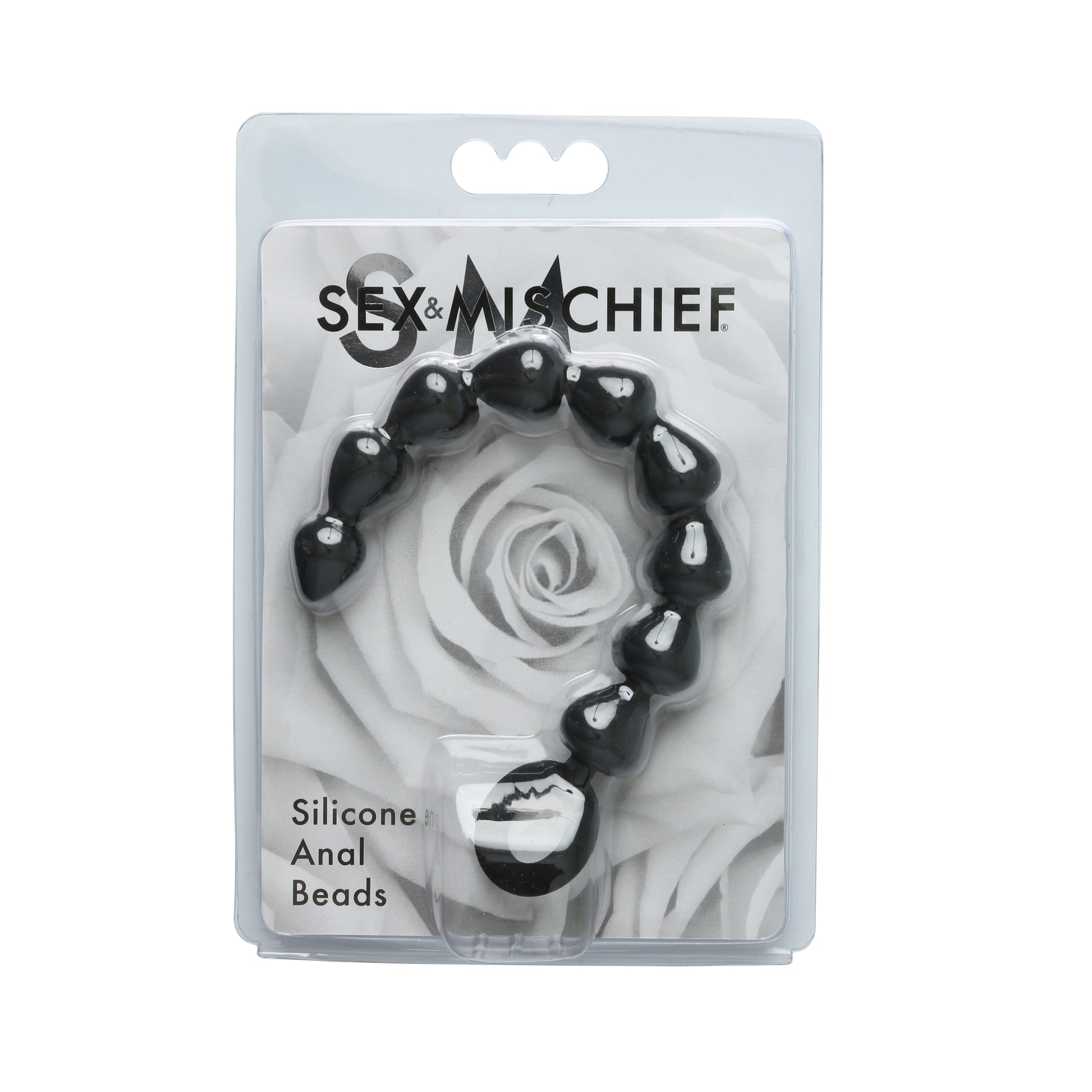 Sex and Mischief Silicone Anal Beads - Black SS100-74