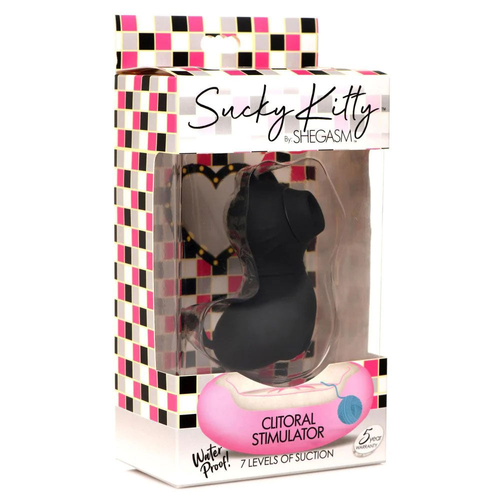 Sucky Kitty 7x Clitoral Stimulator - Black INM-AG960-BLK