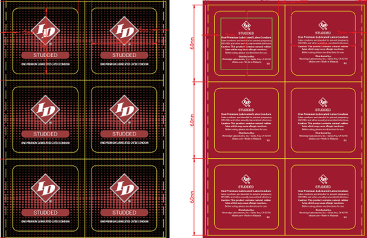 Studded Condom Bag of 144 Pcs